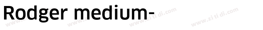 Rodger medium字体转换